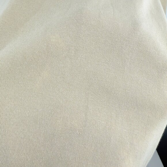KOTN Heavyweight 100% Egyptian Cotton Long Sleeve Cream Beige Crewneck Tee S - Picture 3 of 7